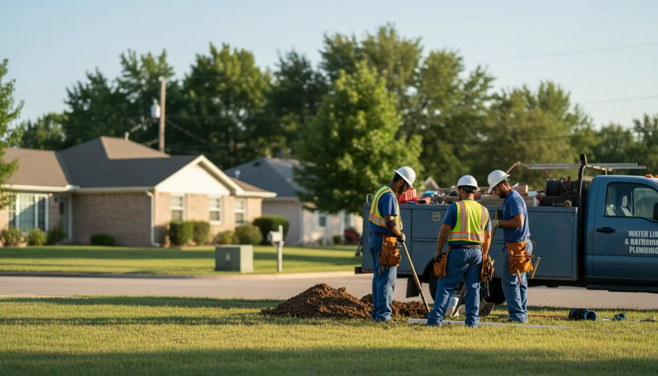 Residential water line and bathroom plumbing service in Keystone, IN